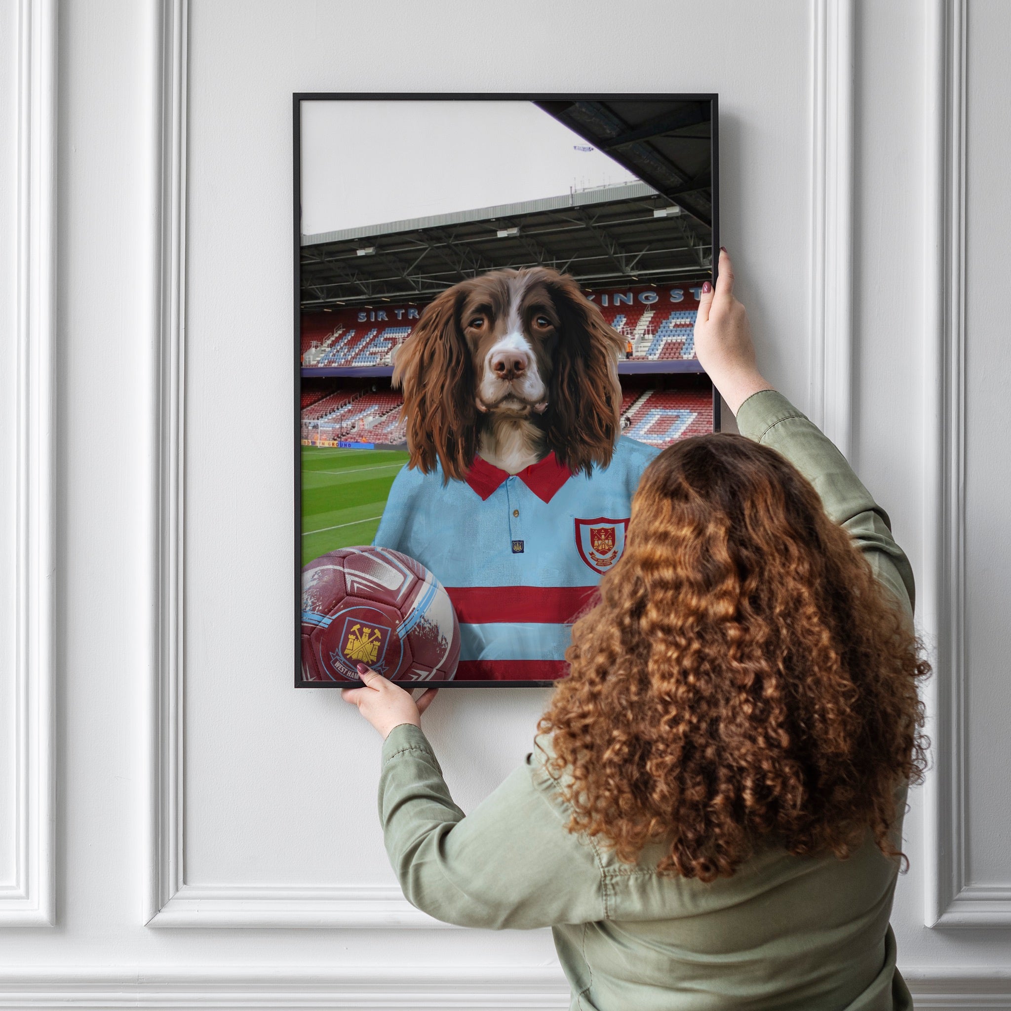 Your Pet in a West Ham 1995-97 Away Retro Shirt