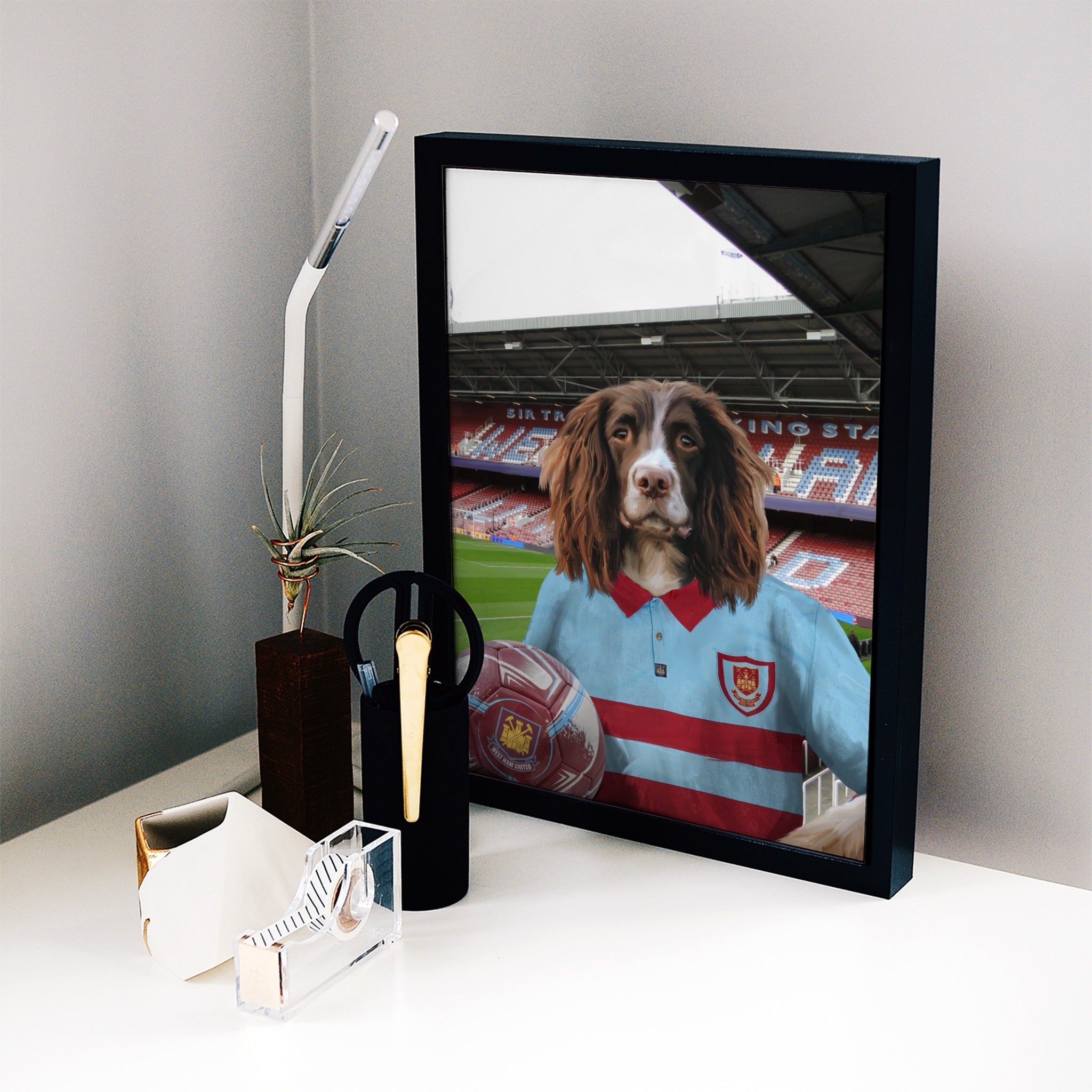 Your Pet in a West Ham 1995-97 Away Retro Shirt