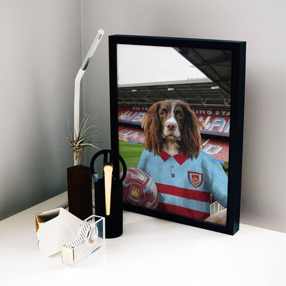 Your Pet in a West Ham 1995-97 Away Retro Shirt