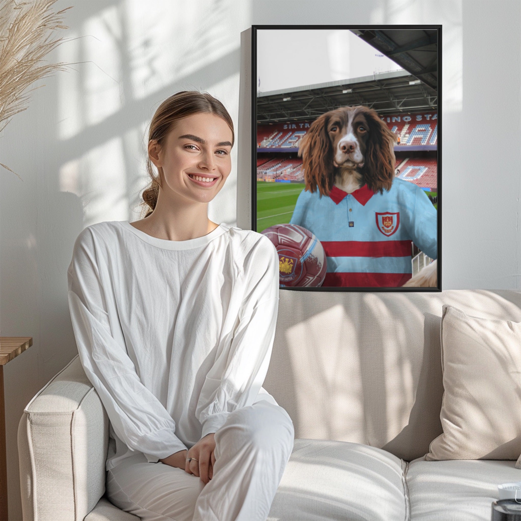 Your Pet in a West Ham 1995-97 Away Retro Shirt
