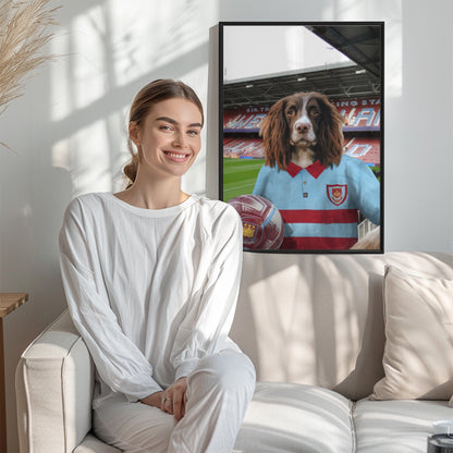 Your Pet in a West Ham 1995-97 Away Retro Shirt