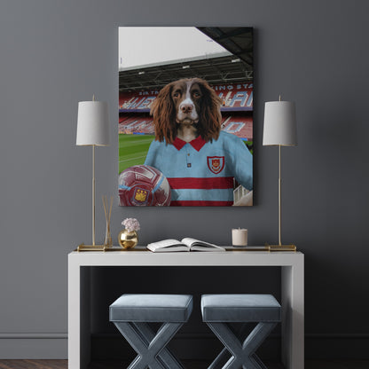 Your Pet in a West Ham 1995-97 Away Retro Shirt