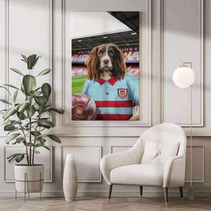 Your Pet in a West Ham 1995-97 Away Retro Shirt