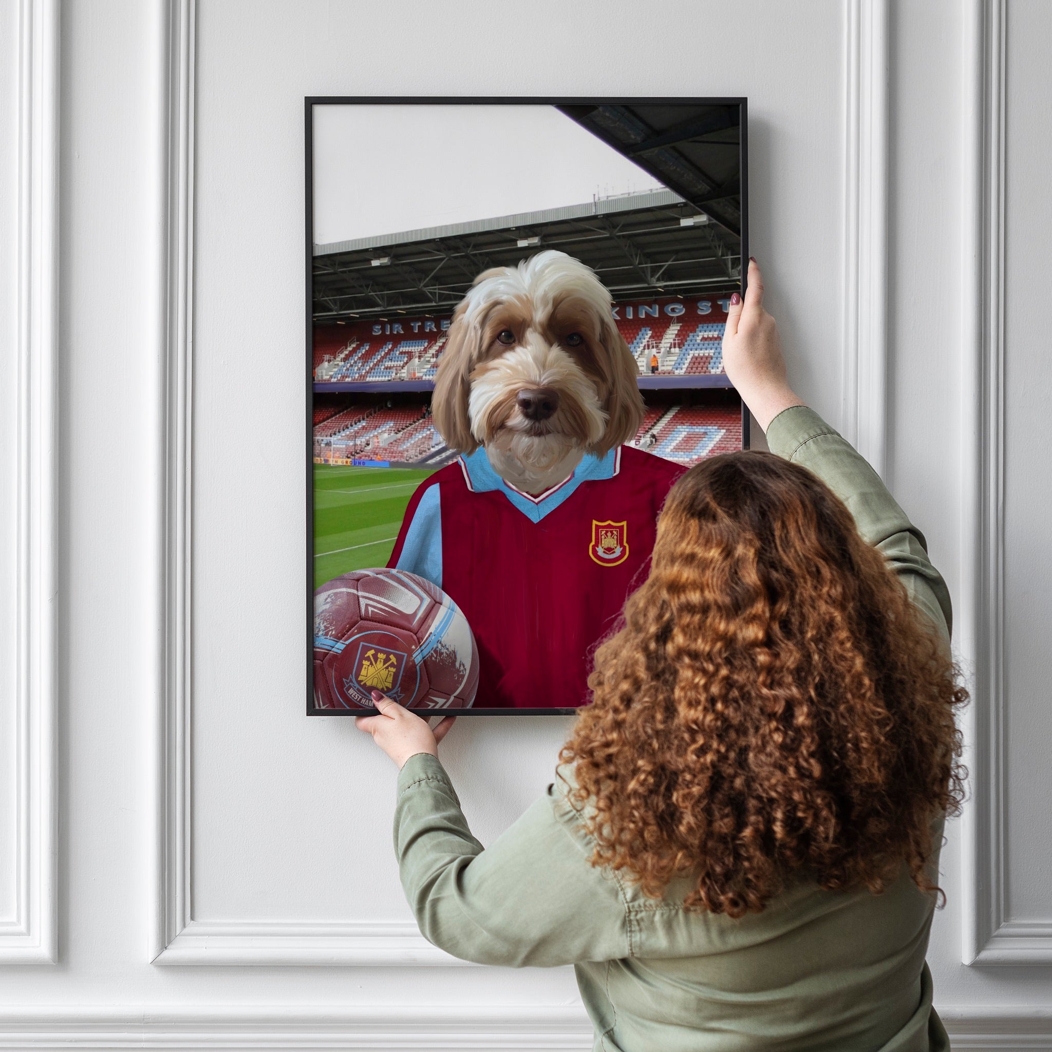 Your Pet in a West Ham 1997-98 Home Retro Shirt