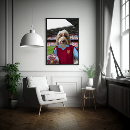 Your Pet in a West Ham 1997-98 Home Retro Shirt