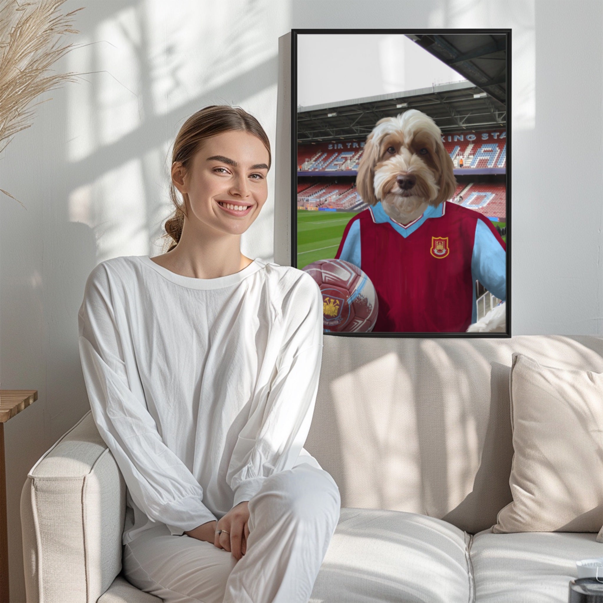 Your Pet in a West Ham 1997-98 Home Retro Shirt