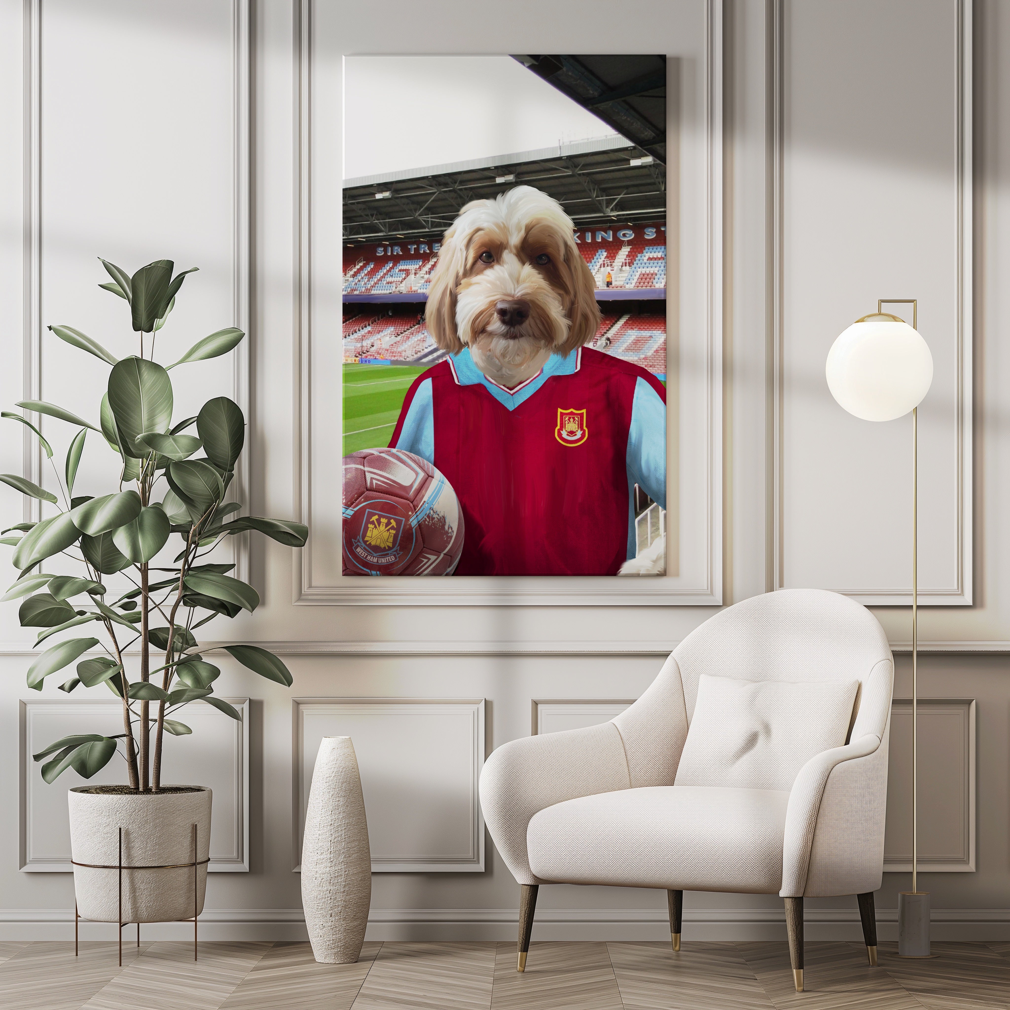 Your Pet in a West Ham 1997-98 Home Retro Shirt