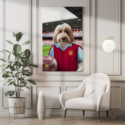 Your Pet in a West Ham 1997-98 Home Retro Shirt