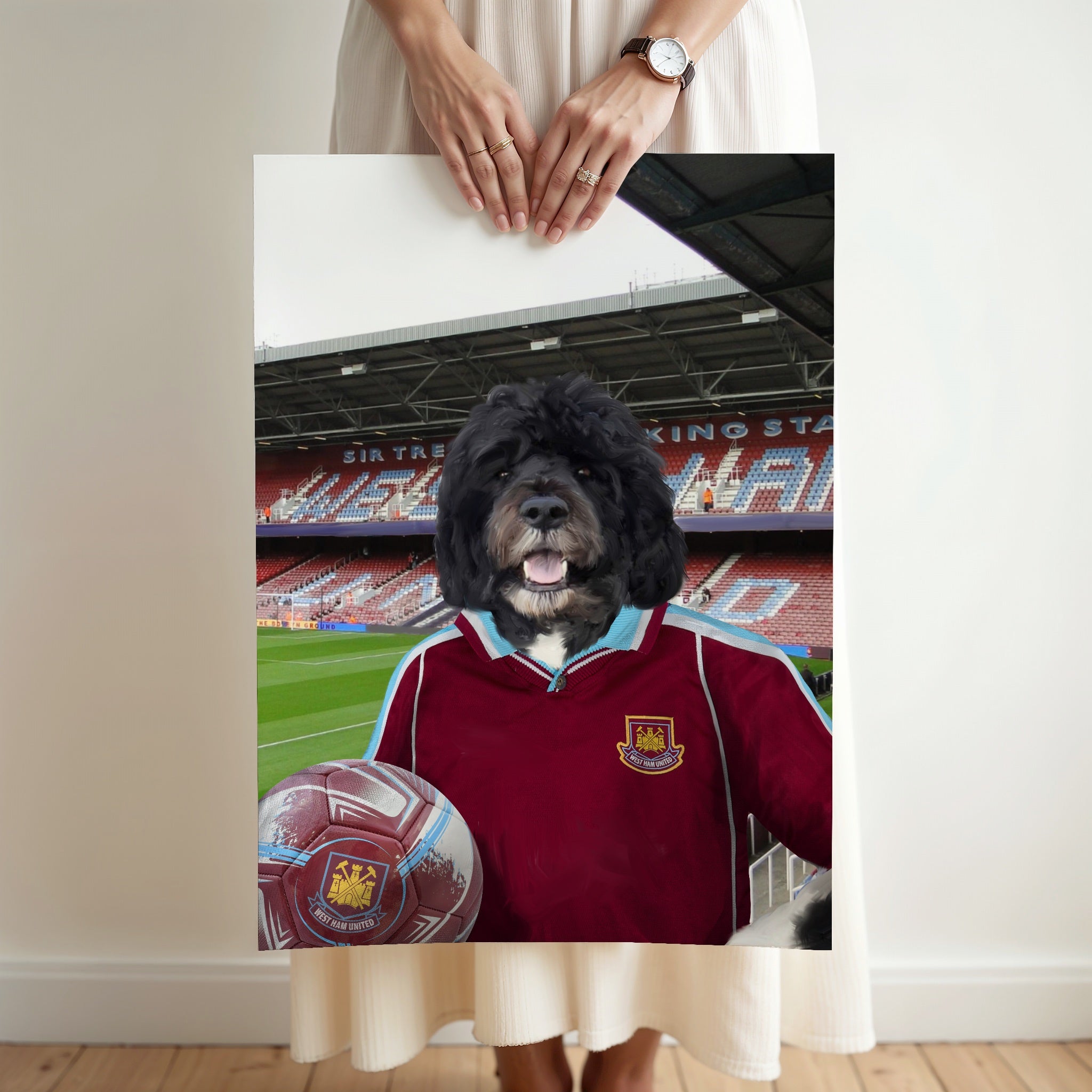 Your Pet in a West Ham 2000-01 Home Retro Shirt