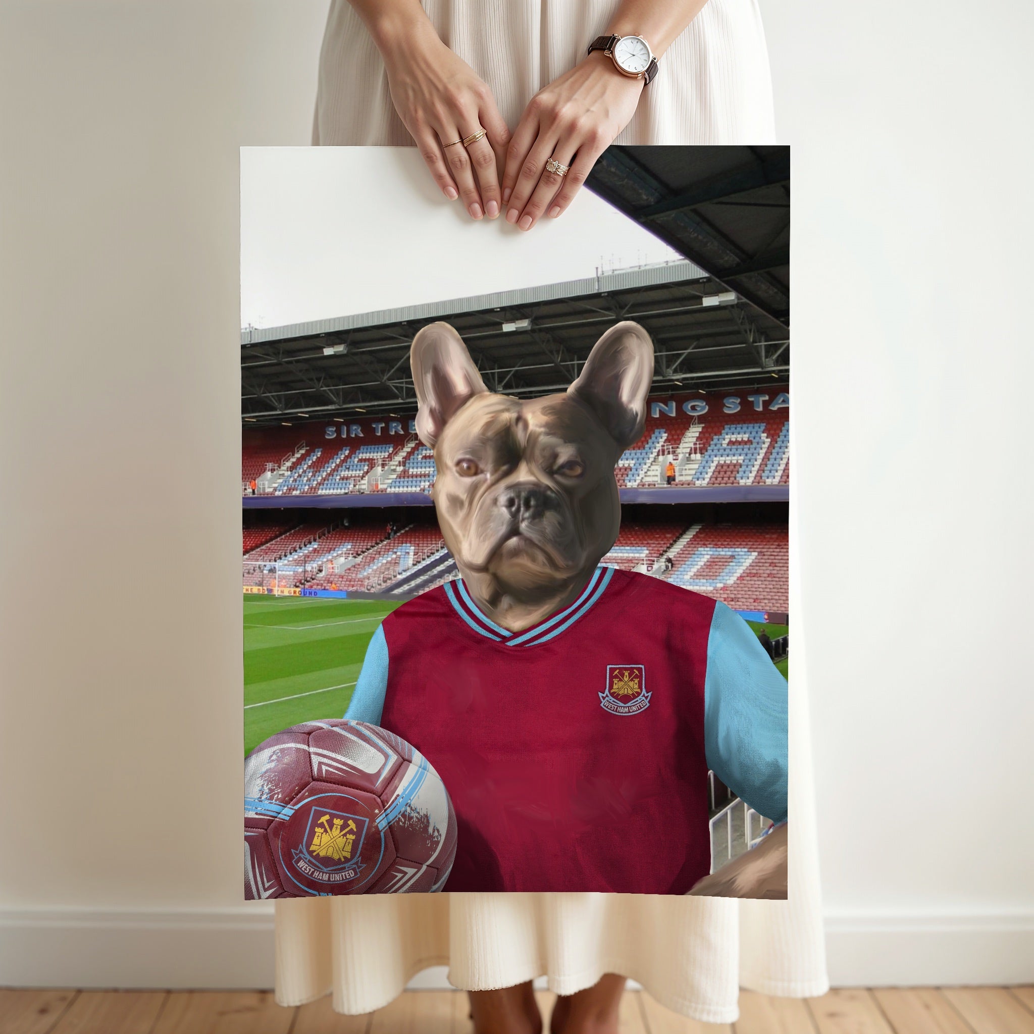Your Pet in a West Ham 2001-02 Home Retro Shirt