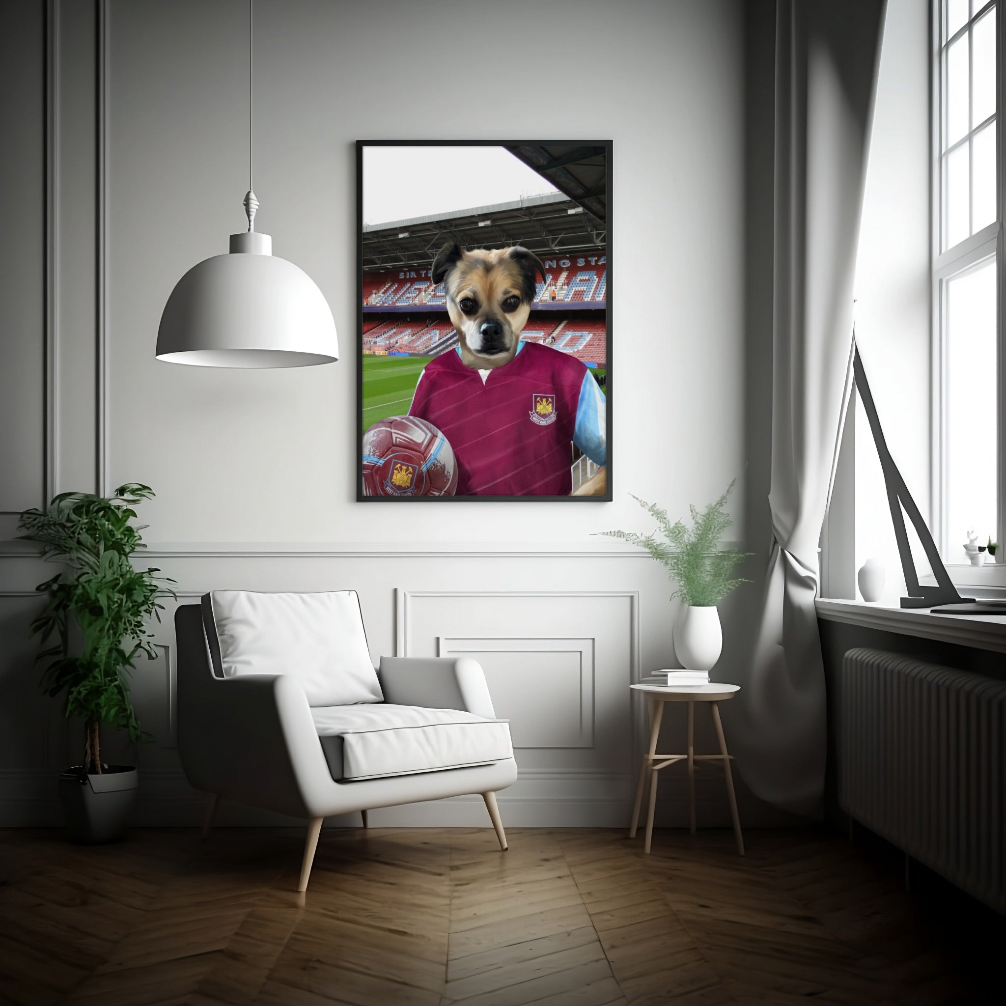 Your Pet in a West Ham 2005-06 Home Retro Shirt