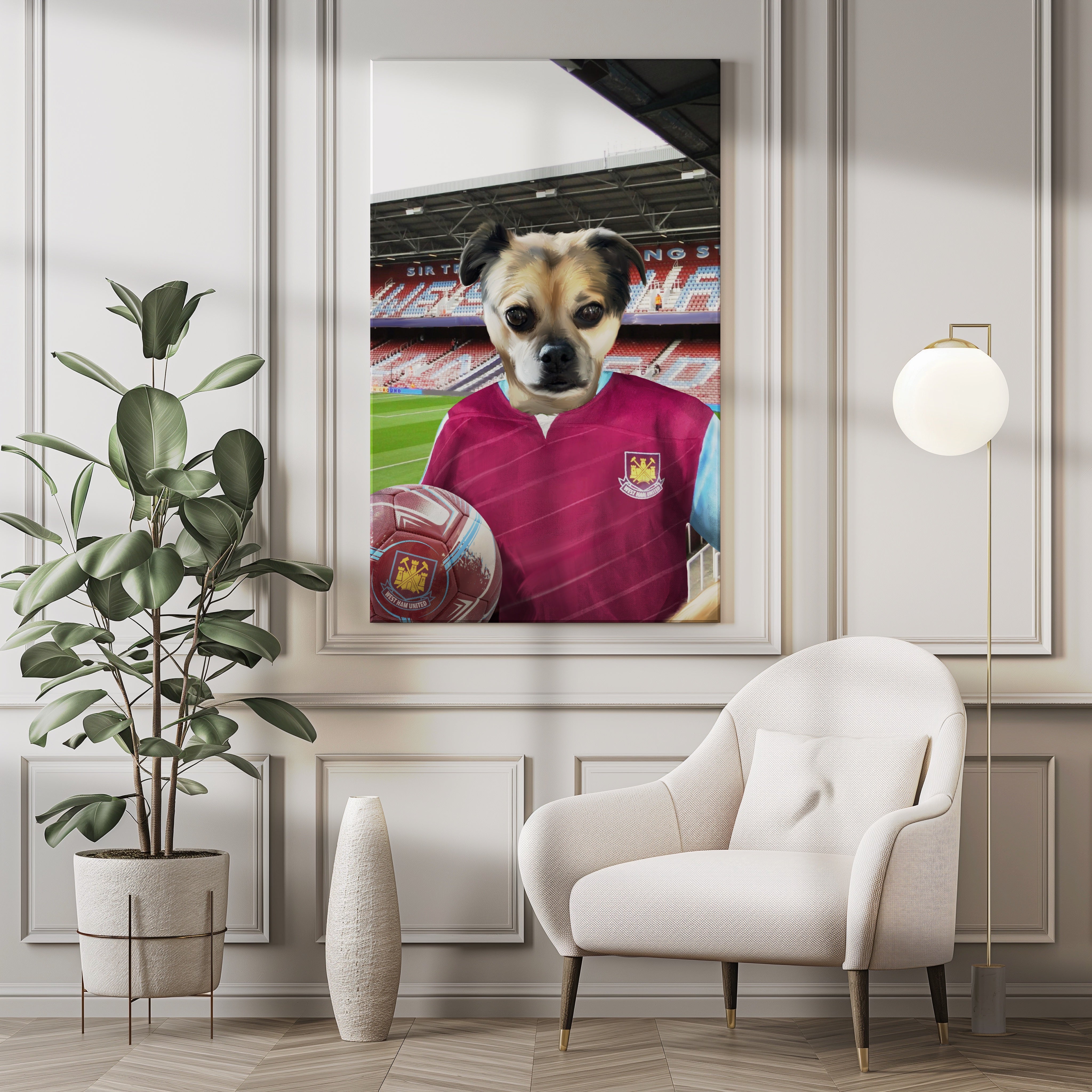 Your Pet in a West Ham 2005-06 Home Retro Shirt