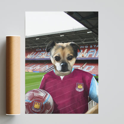 Your Pet in a West Ham Retro Shirt