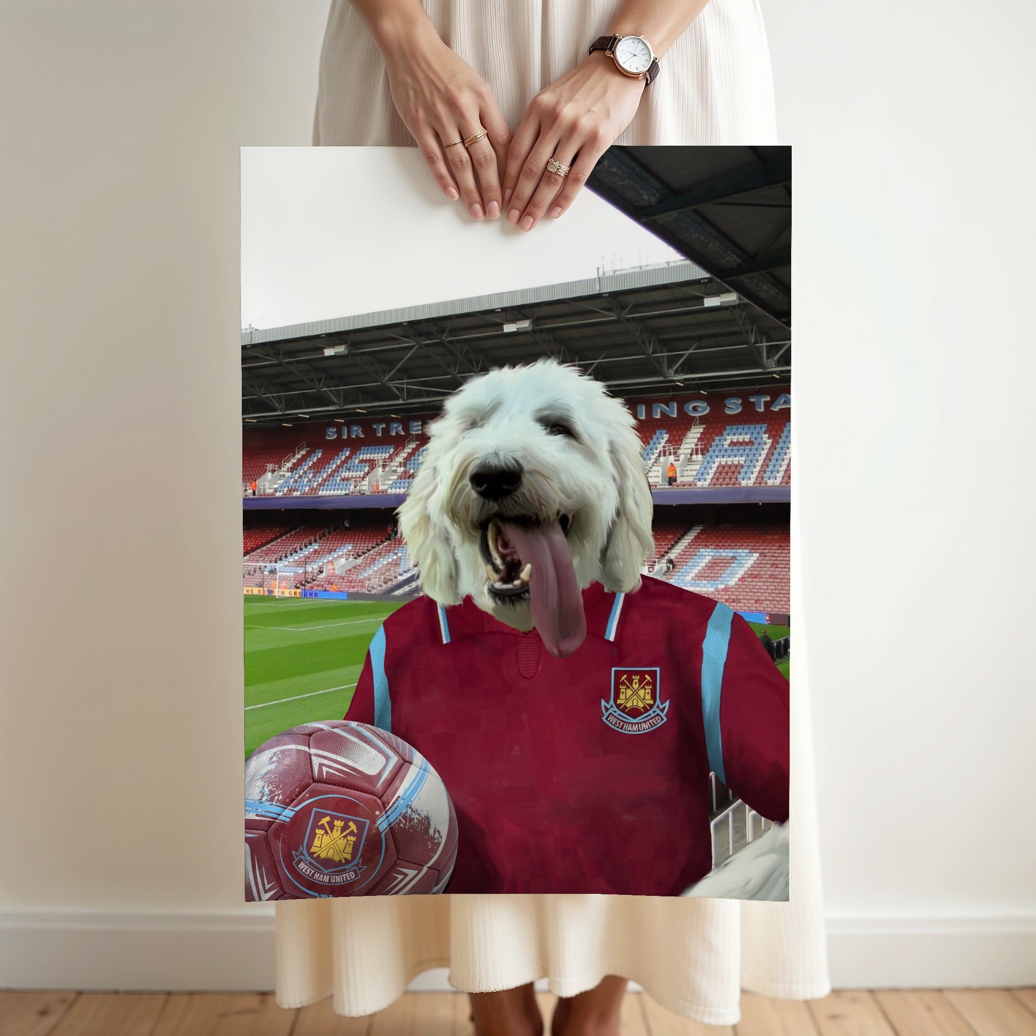 Your Pet in a West Ham 2009-10 Home Retro Shirt