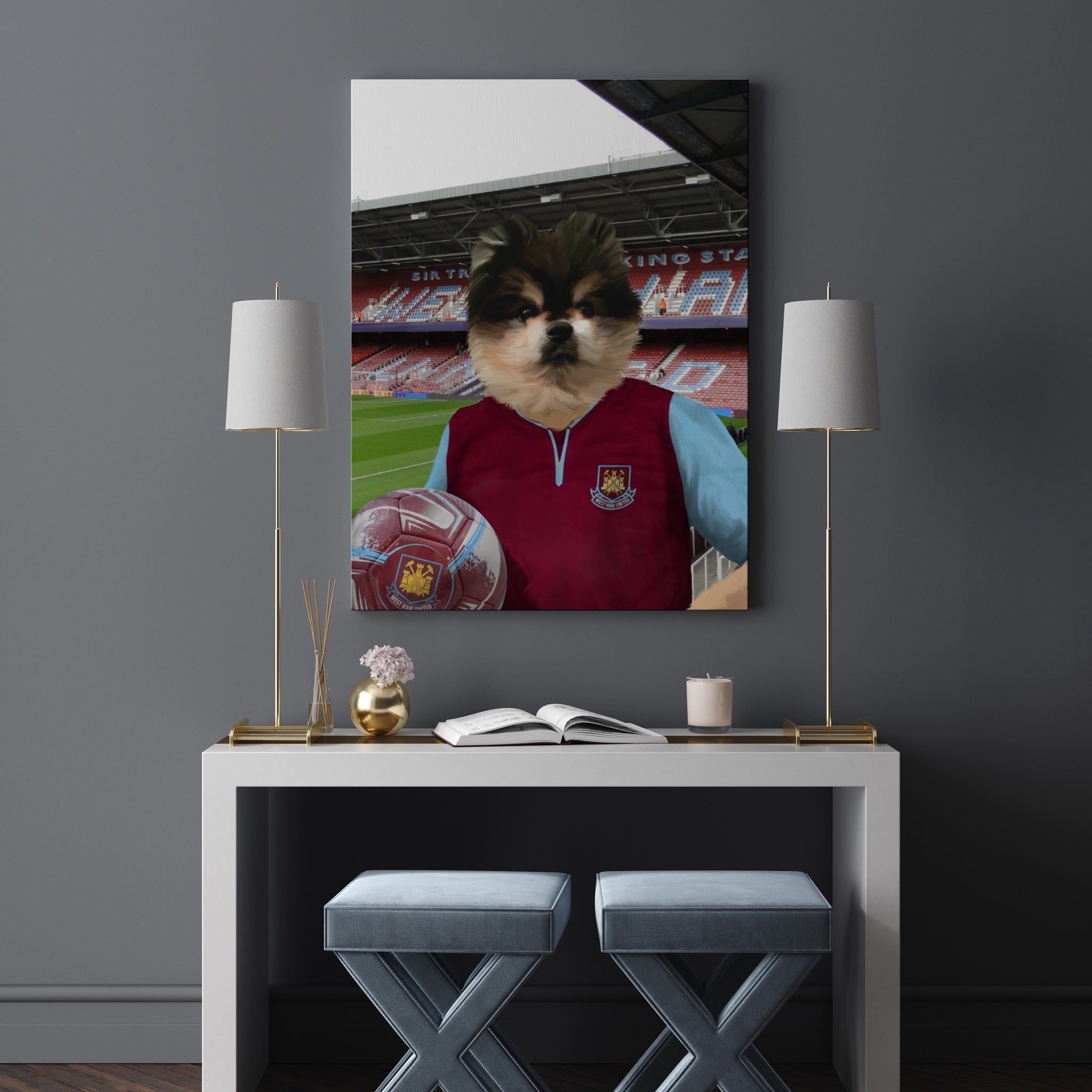 Your Pet in a West Ham 2012-13 Home Retro Shirt