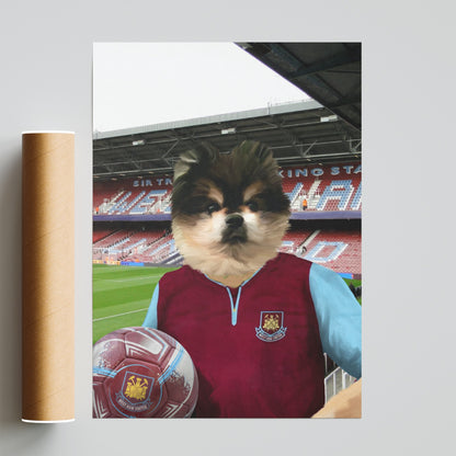Your Pet in a West Ham Retro Shirt