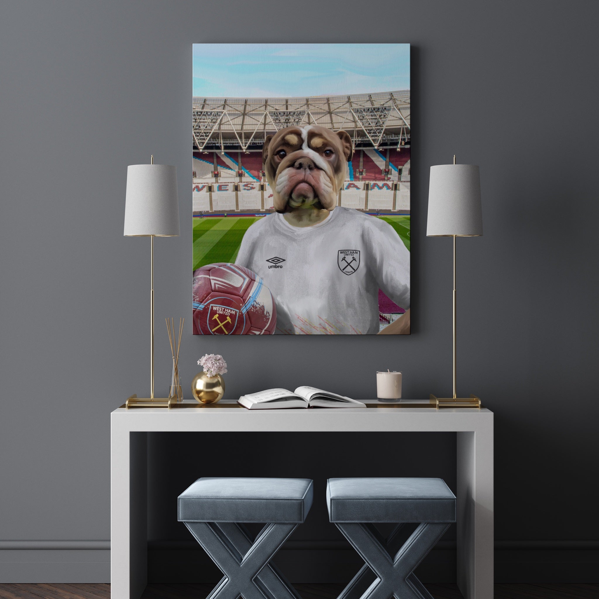 Your Pet in a West Ham 2022-23 Third Shirt
