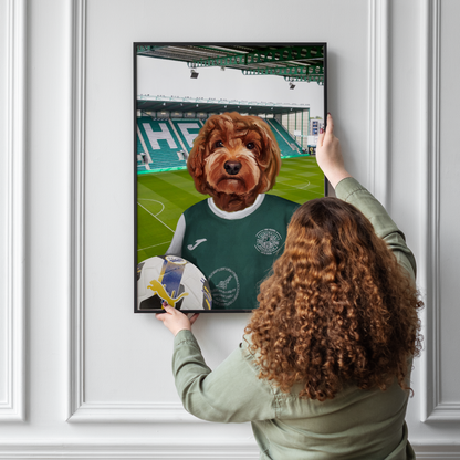 Your Pet in a Hibernian 25/26 Home Shirt