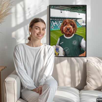 Your Pet in a Hibernian 25/26 Home Shirt