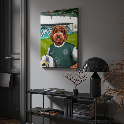 Your Pet in a Hibernian 25/26 Home Shirt