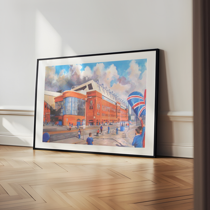 JKM Outside Ibrox Drawing