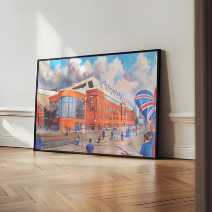 JKM Outside Ibrox Drawing
