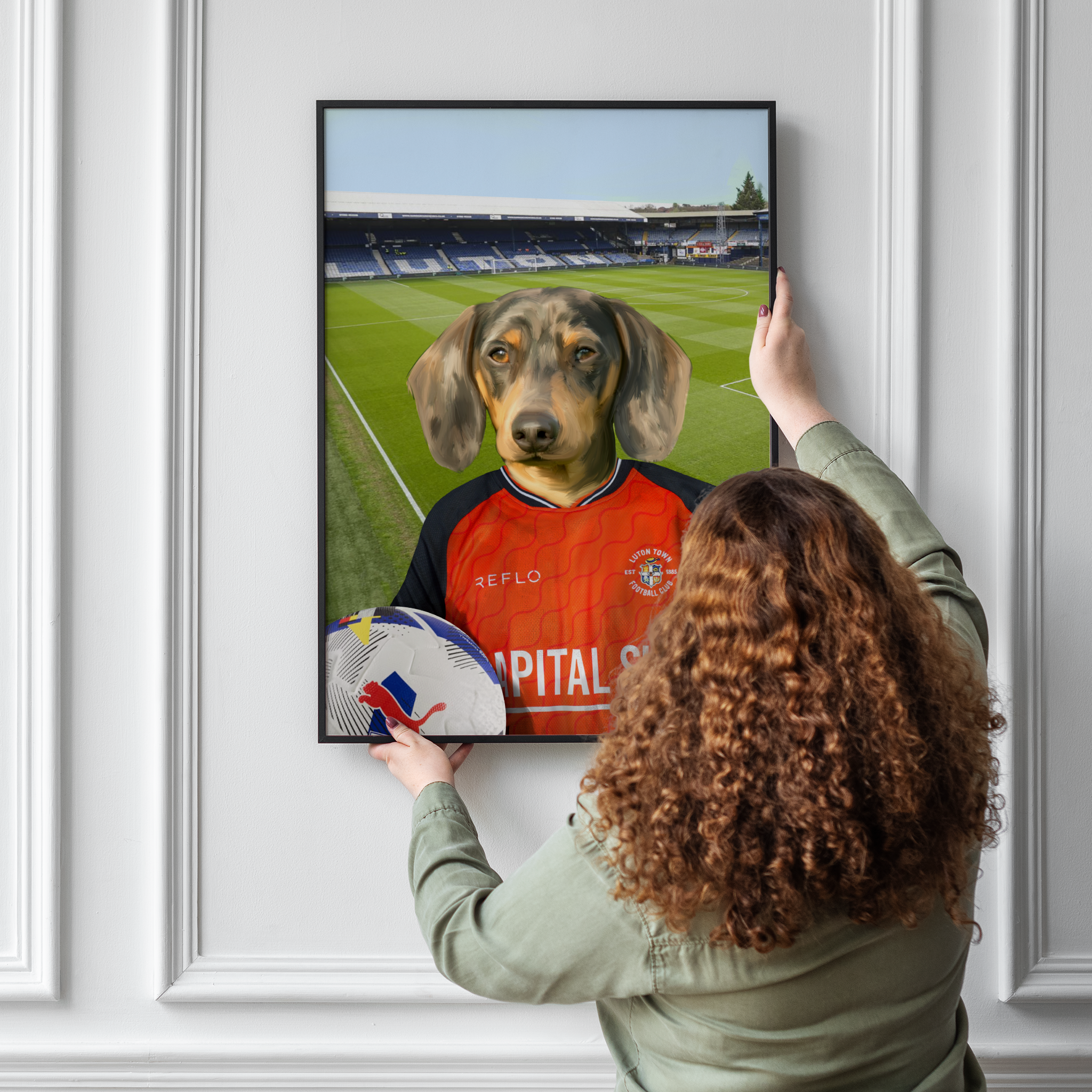 Your Pet in a Luton Town 25/26 Home Shirt