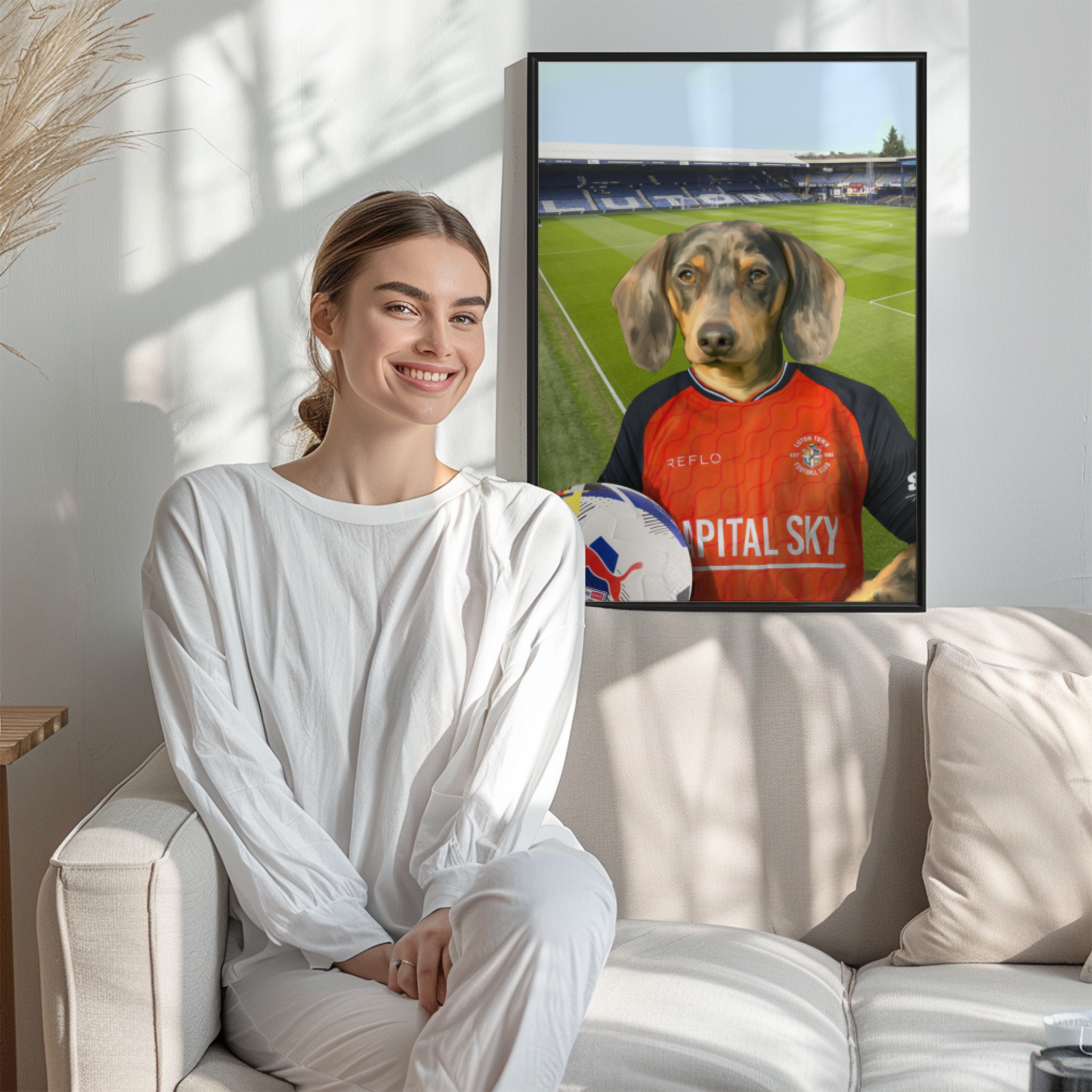 Your Pet in a Luton Town 25/26 Home Shirt