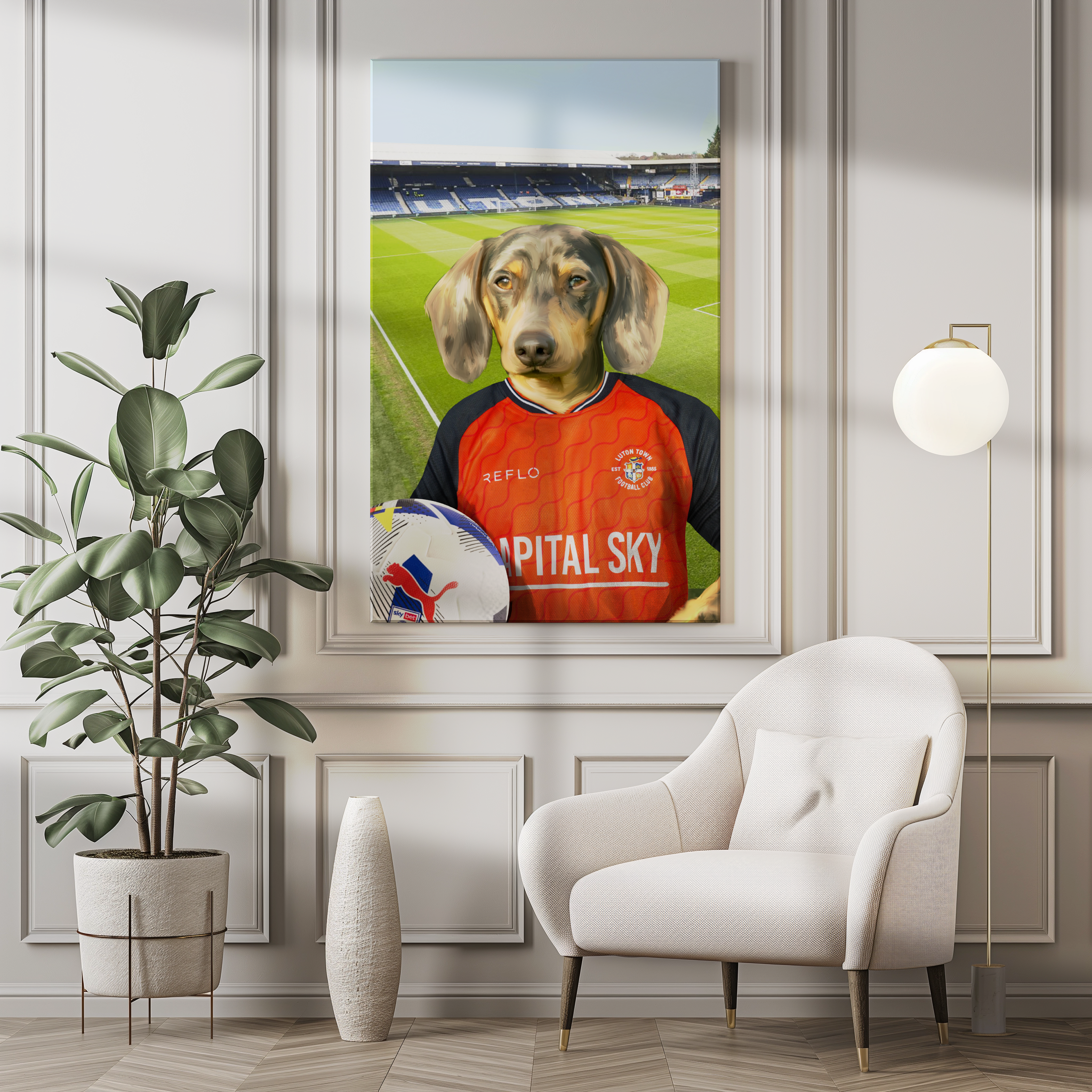 Your Pet in a Luton Town 25/26 Home Shirt