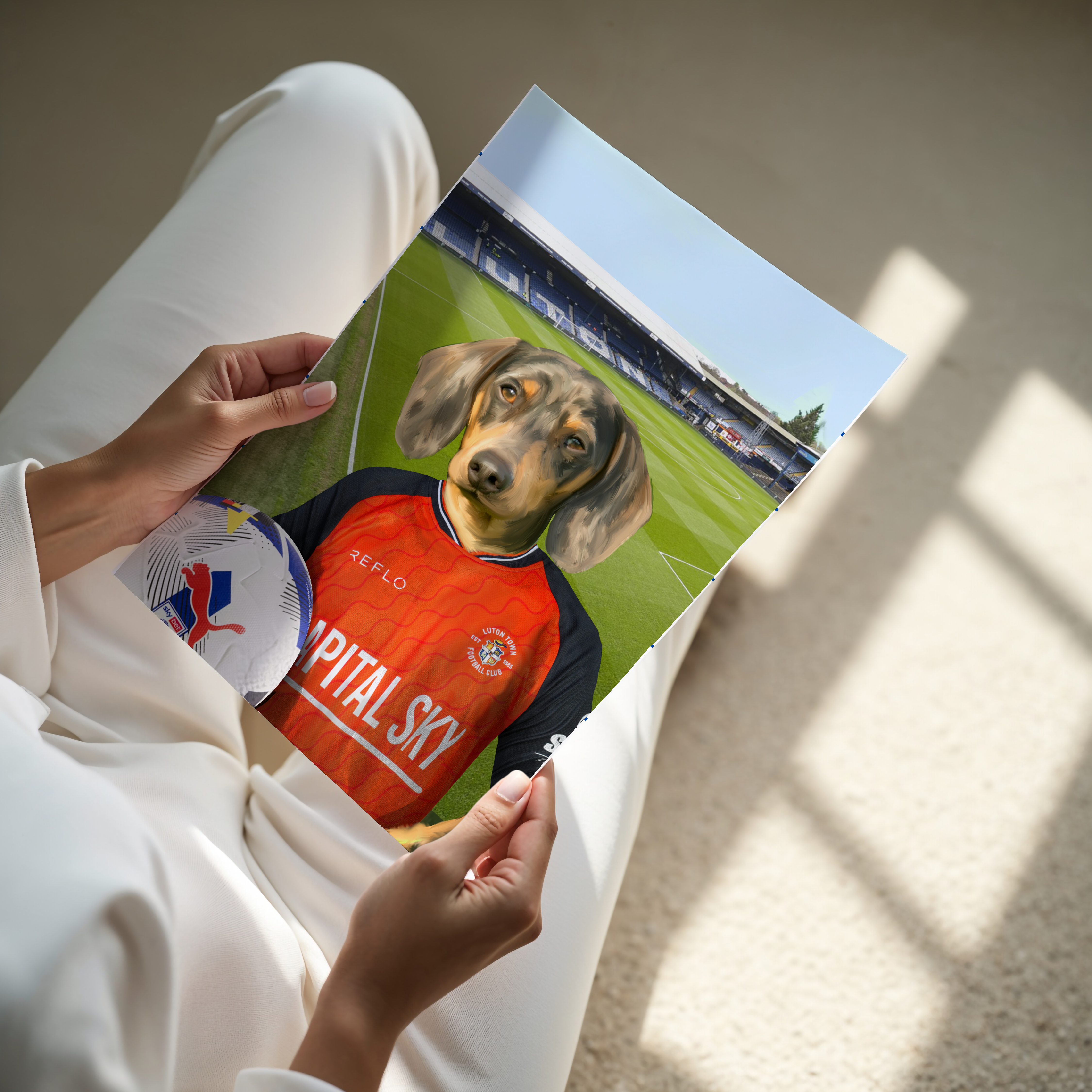 Your Pet in a Luton Town 25/26 Home Shirt
