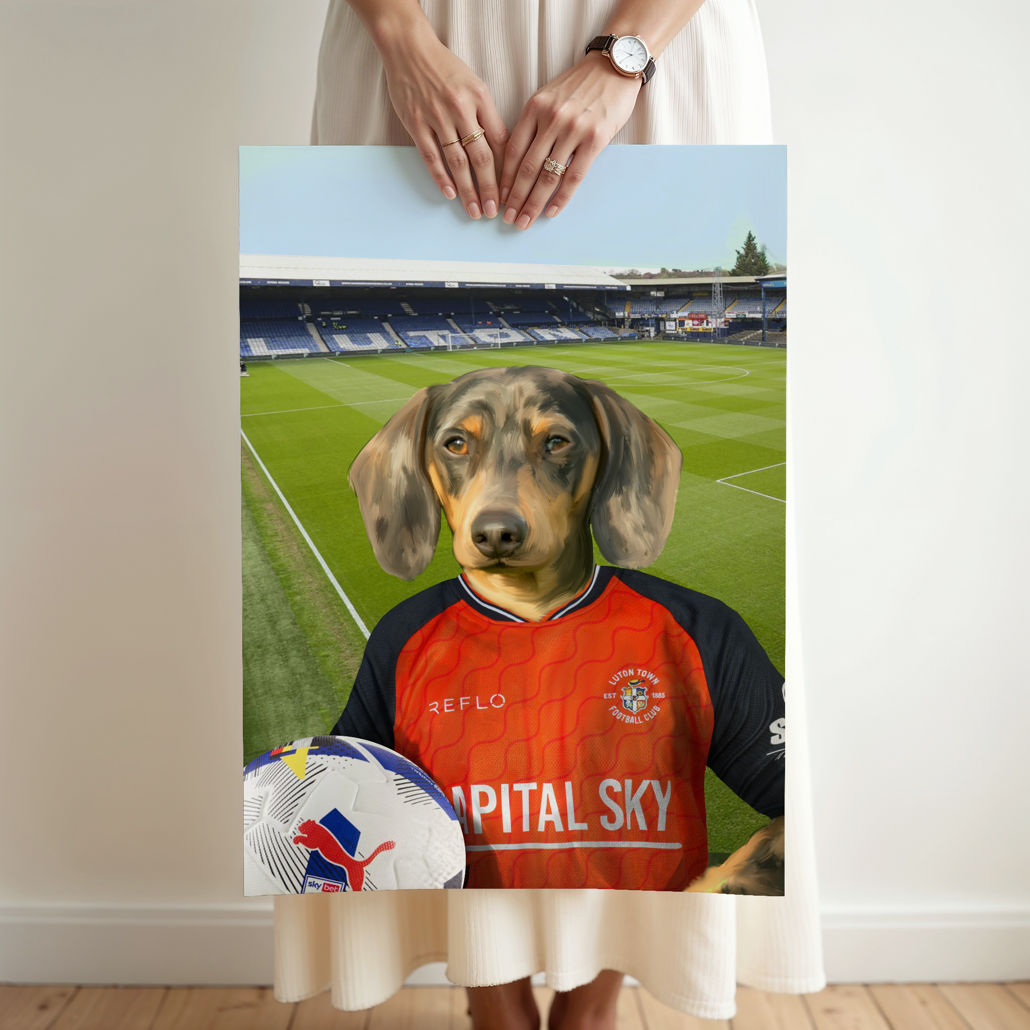 Your Pet in a Luton Town 25/26 Home Shirt