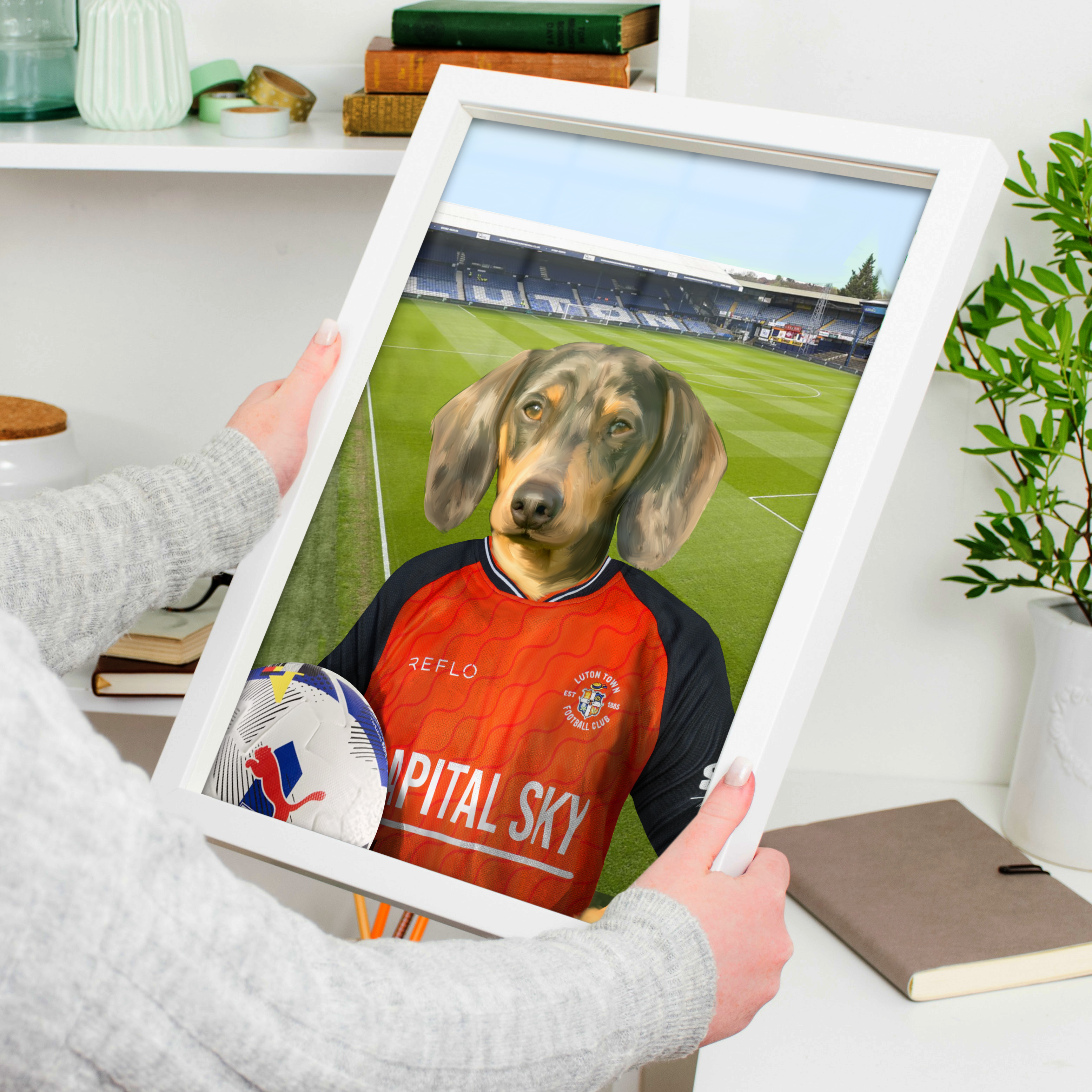 Your Pet in a Luton Town 25/26 Home Shirt