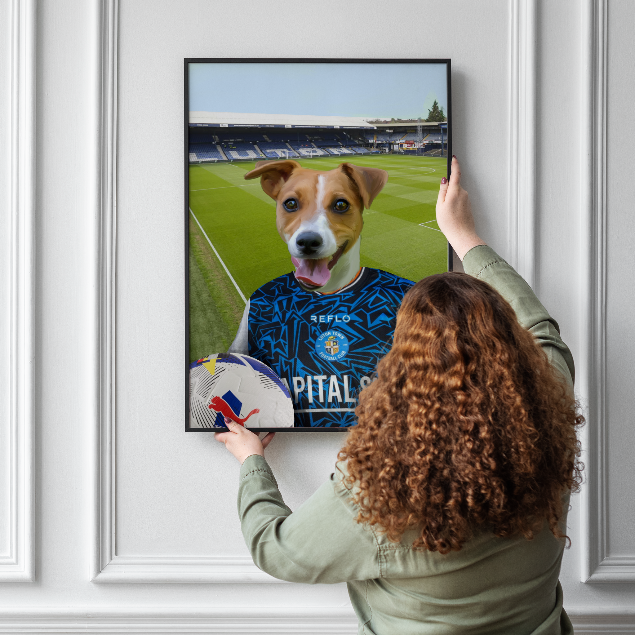 Your Pet in a Luton Town 25/26 Away Shirt