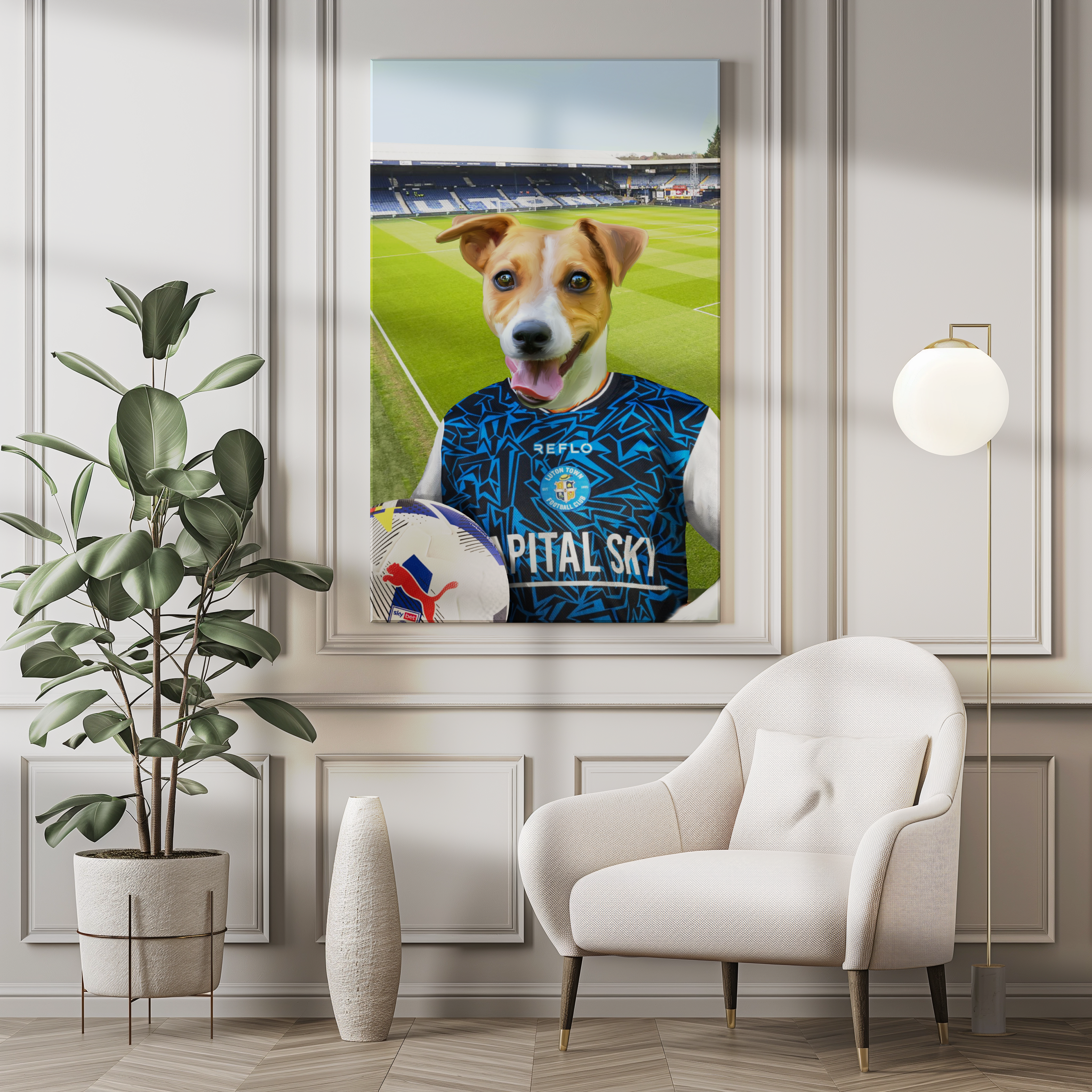 Your Pet in a Luton Town 25/26 Away Shirt
