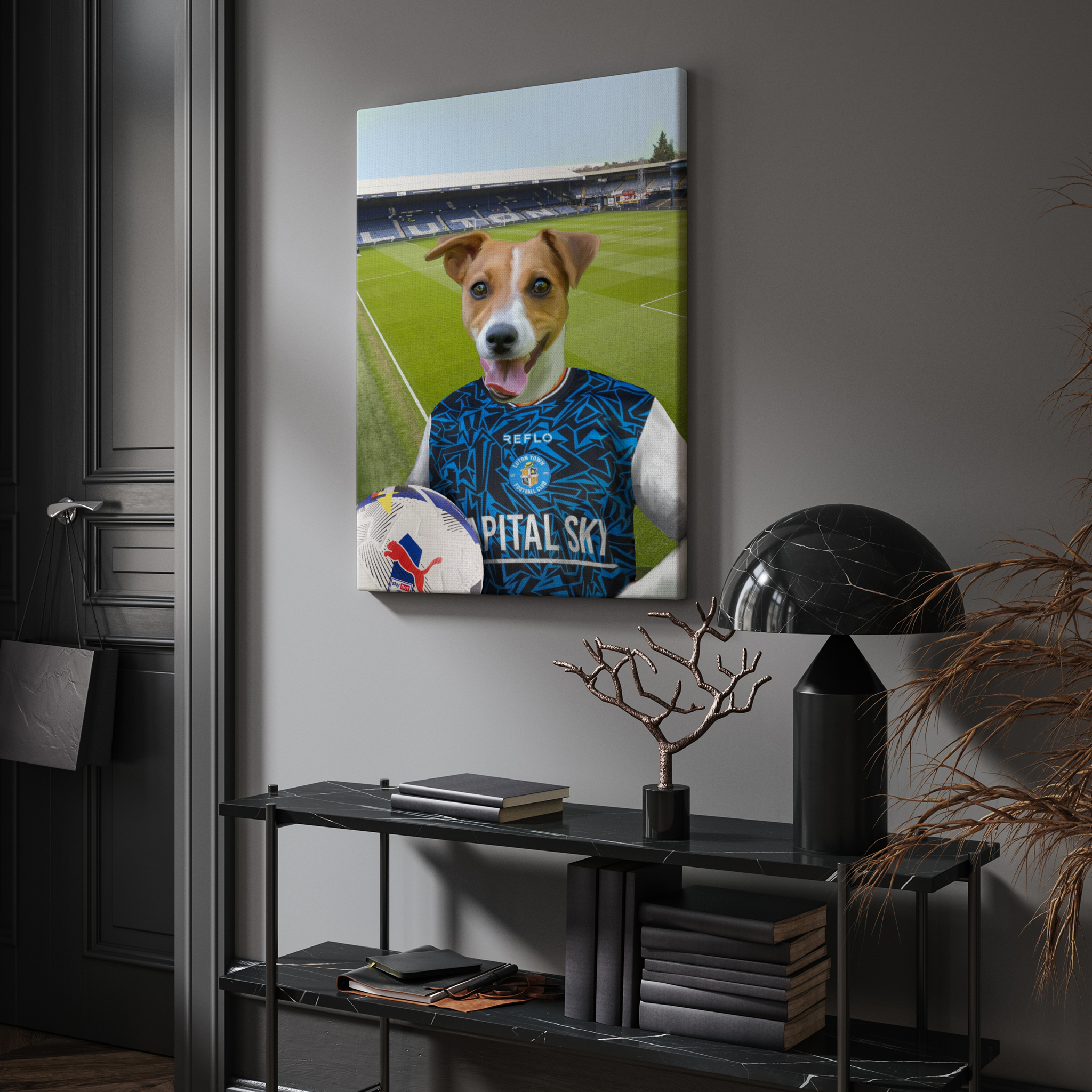 Your Pet in a Luton Town 25/26 Away Shirt