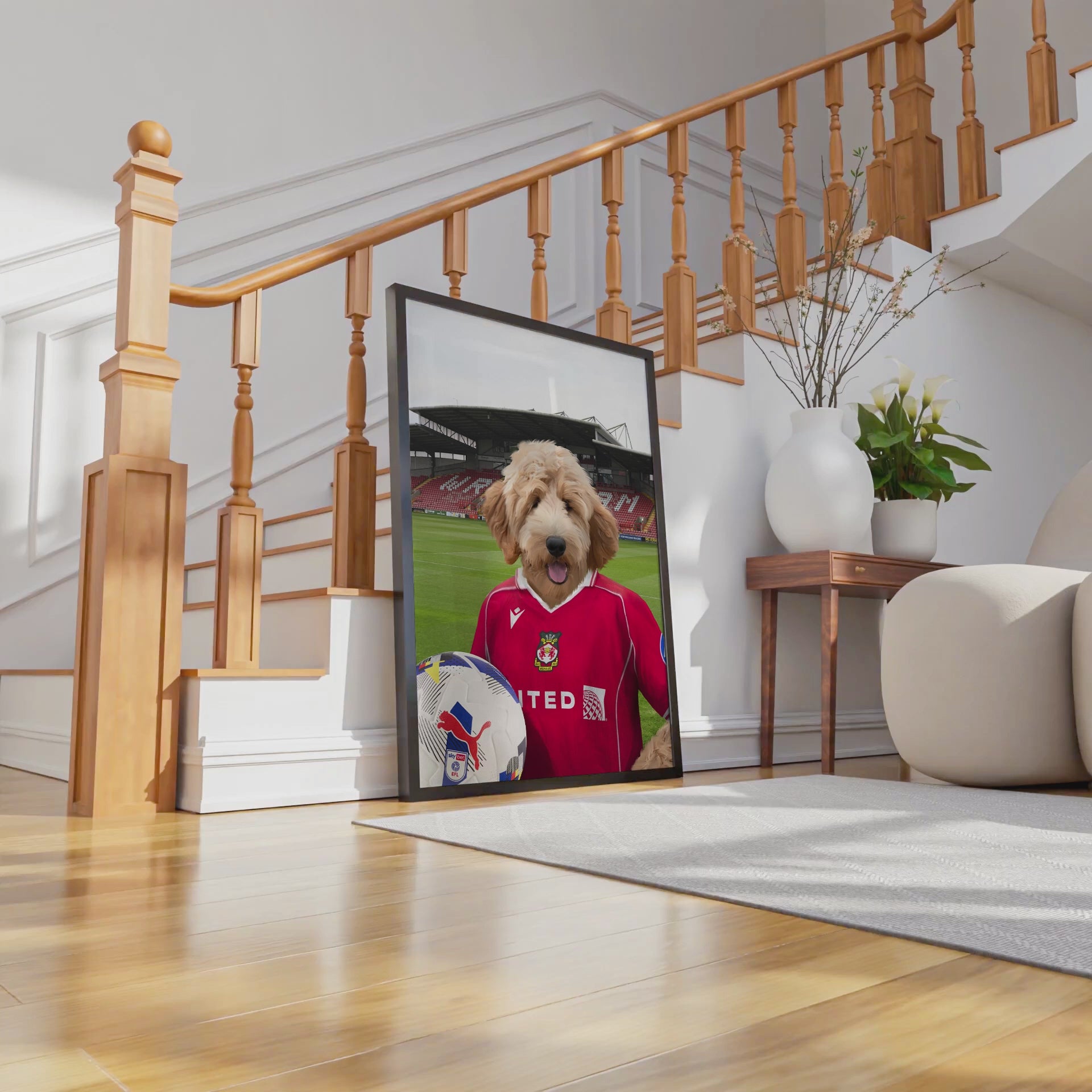 Your Pet in a Wrexham 25/26 Home Shirt