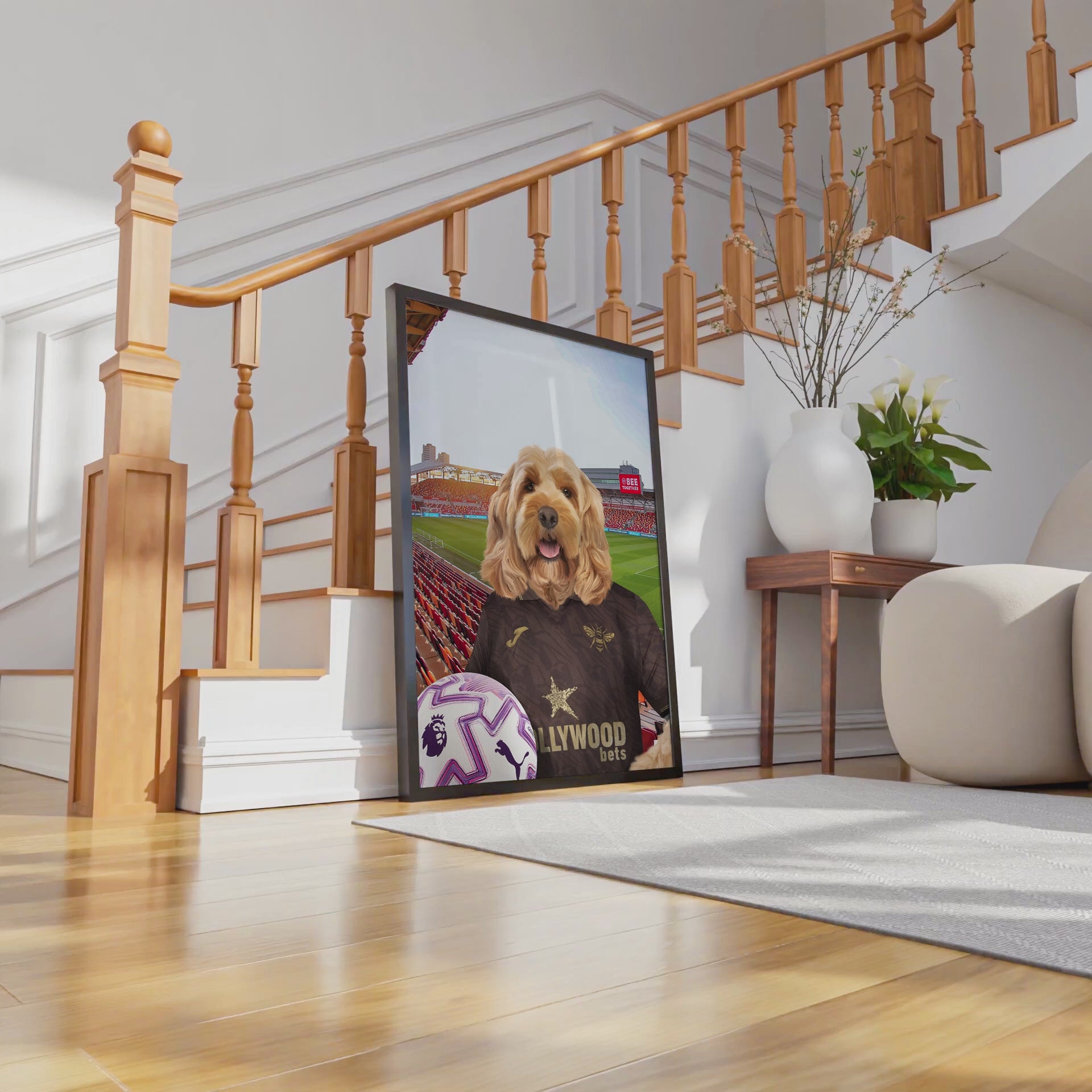 Your Pet in a Brentford FC Away 25/26 Adult Shirt