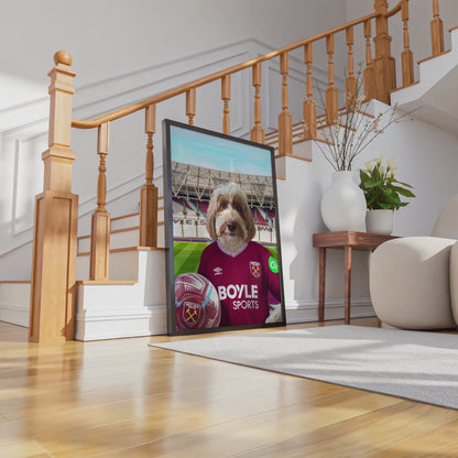 Your Pet in a West Ham 25/26 Home Shirt