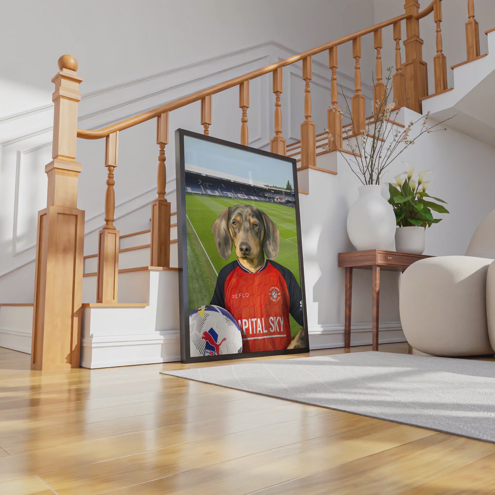 Your Pet in a Luton Town 25/26 Home Shirt