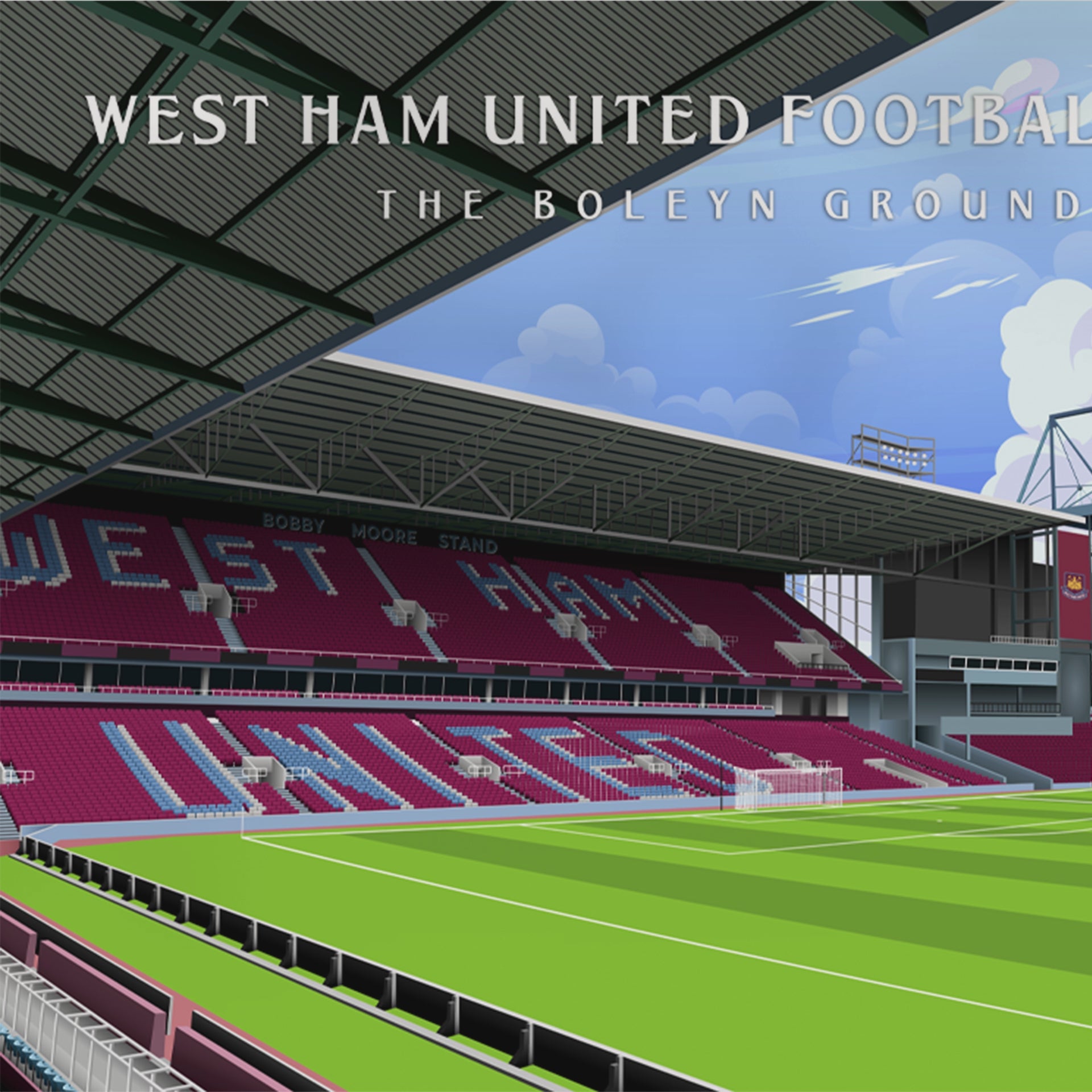 The Boleyn Ground Hand Drawn Image