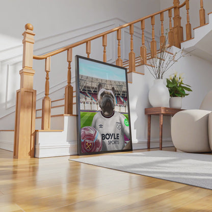 Your Pet in a West Ham 25/26 Away Shirt