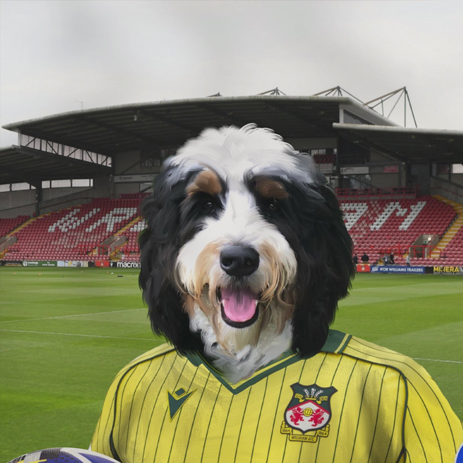 Your Pet in a Wrexham 25/26 Away Shirt