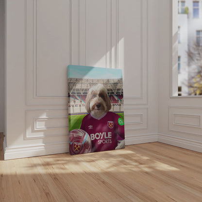 Your Pet in a West Ham 25/26 Home Shirt
