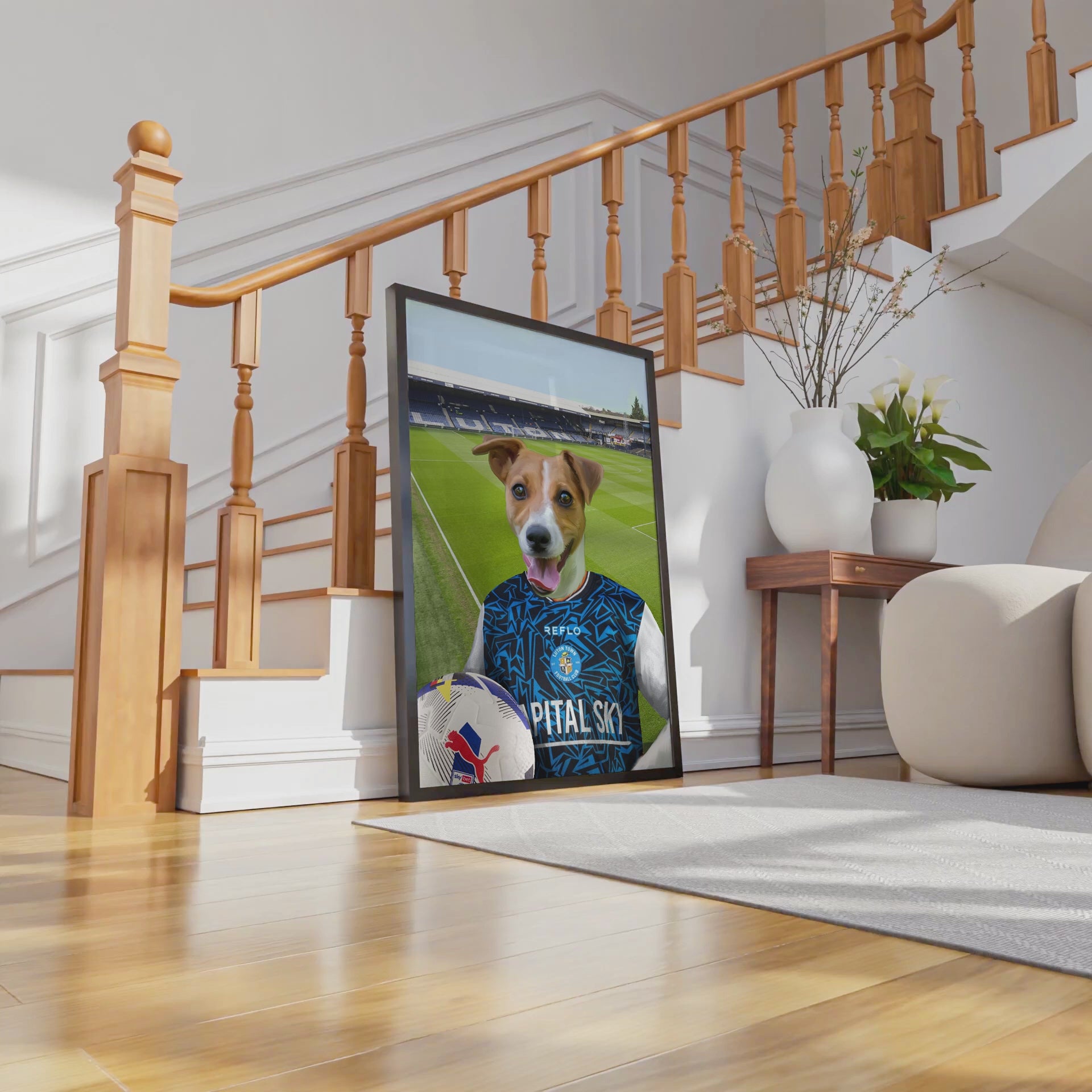 Your Pet in a Luton Town 25/26 Away Shirt