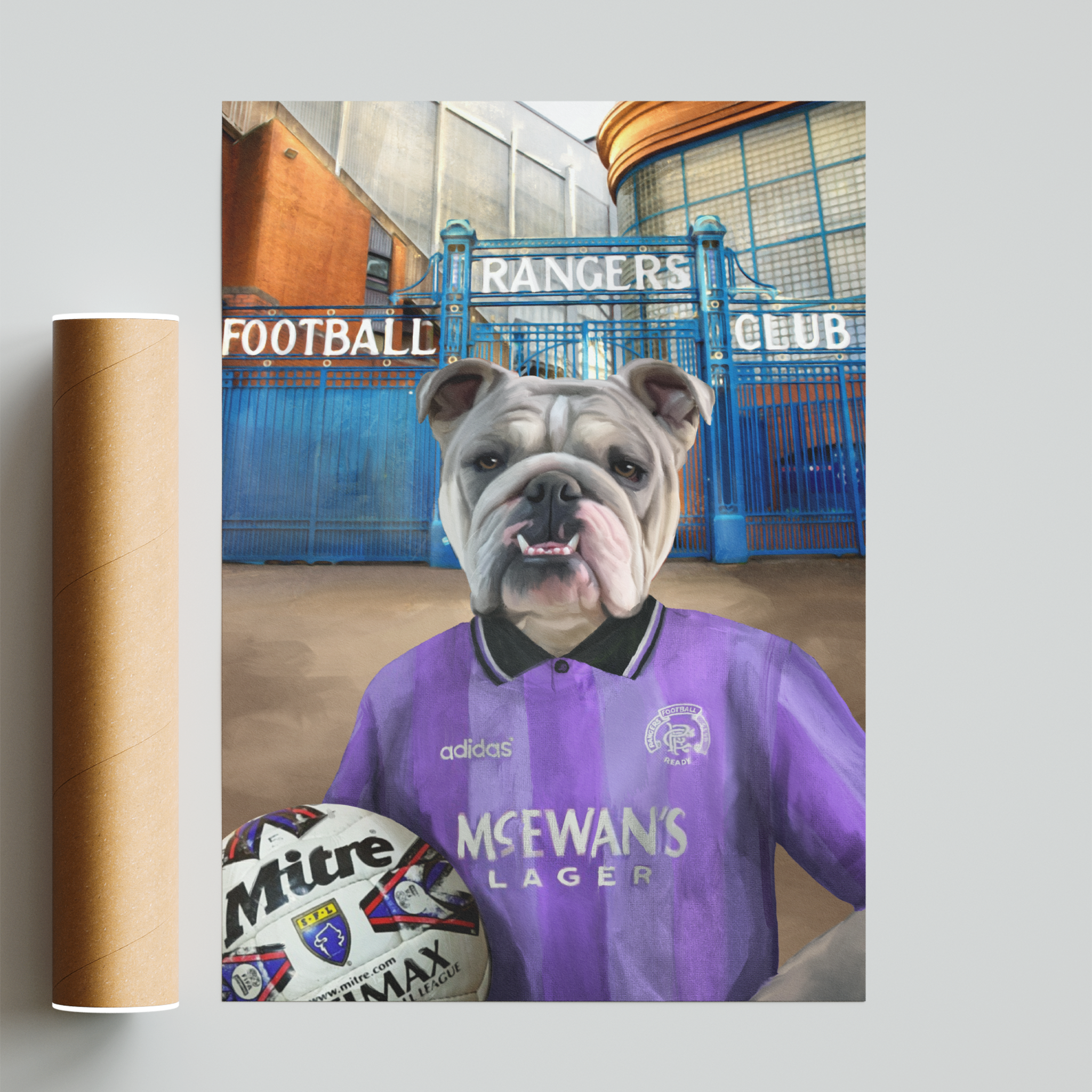 Your Pet in a Rangers Retro Shirt