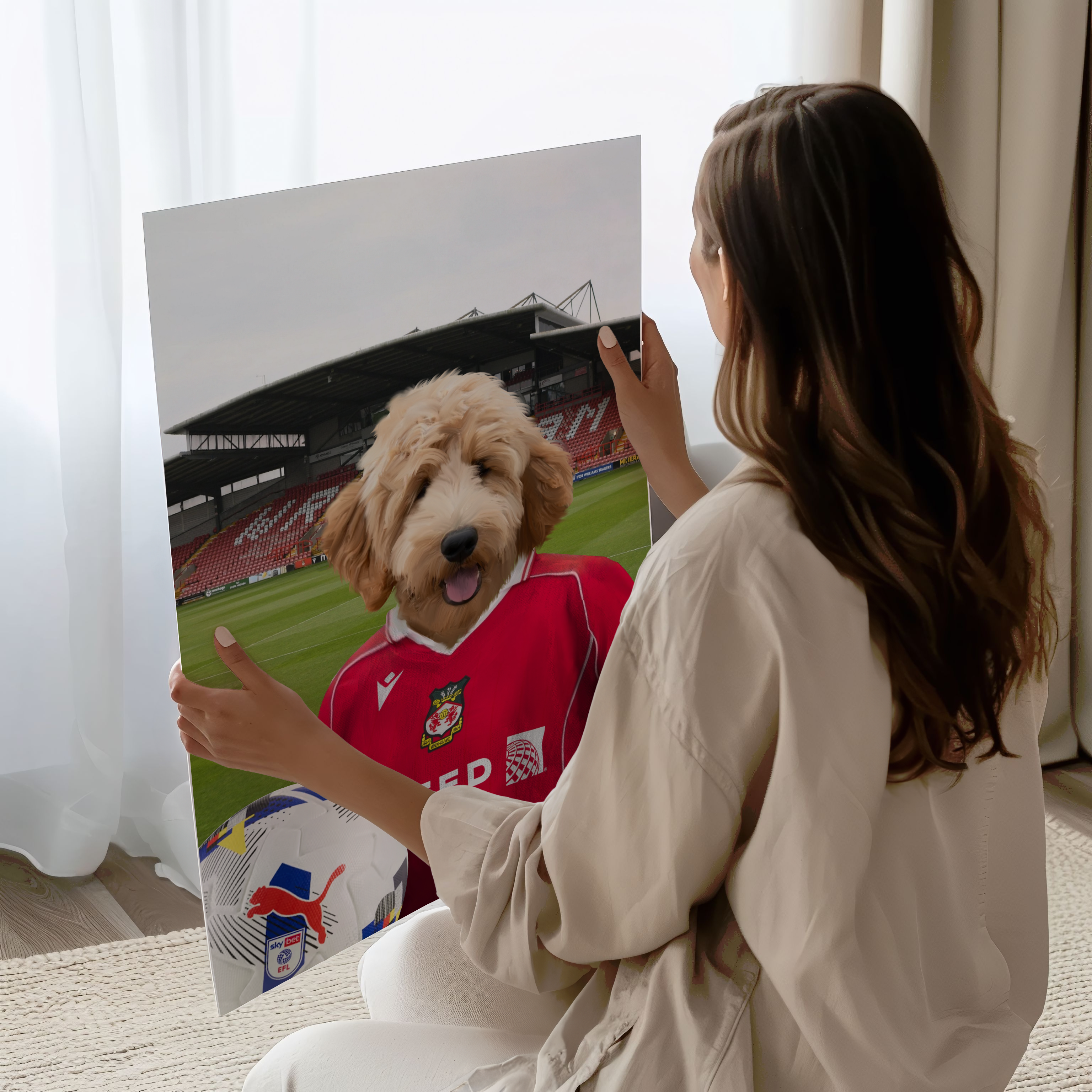 Your Pet in a Wrexham 25/26 Home Shirt